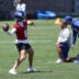 Jun 9, 2026; East Rutherford, NJ, USA; New York Giants quarterback Jaxson Dart (6) throws a pass during the minicamp activities at Quest Diagnostics Center.