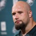 Jun 9, 2026; Philadelphia, PA, USA; Philadelphia Eagles offensive tackle Lane Johnson (65) speaks with the media at Jefferson Health Training Complex.
