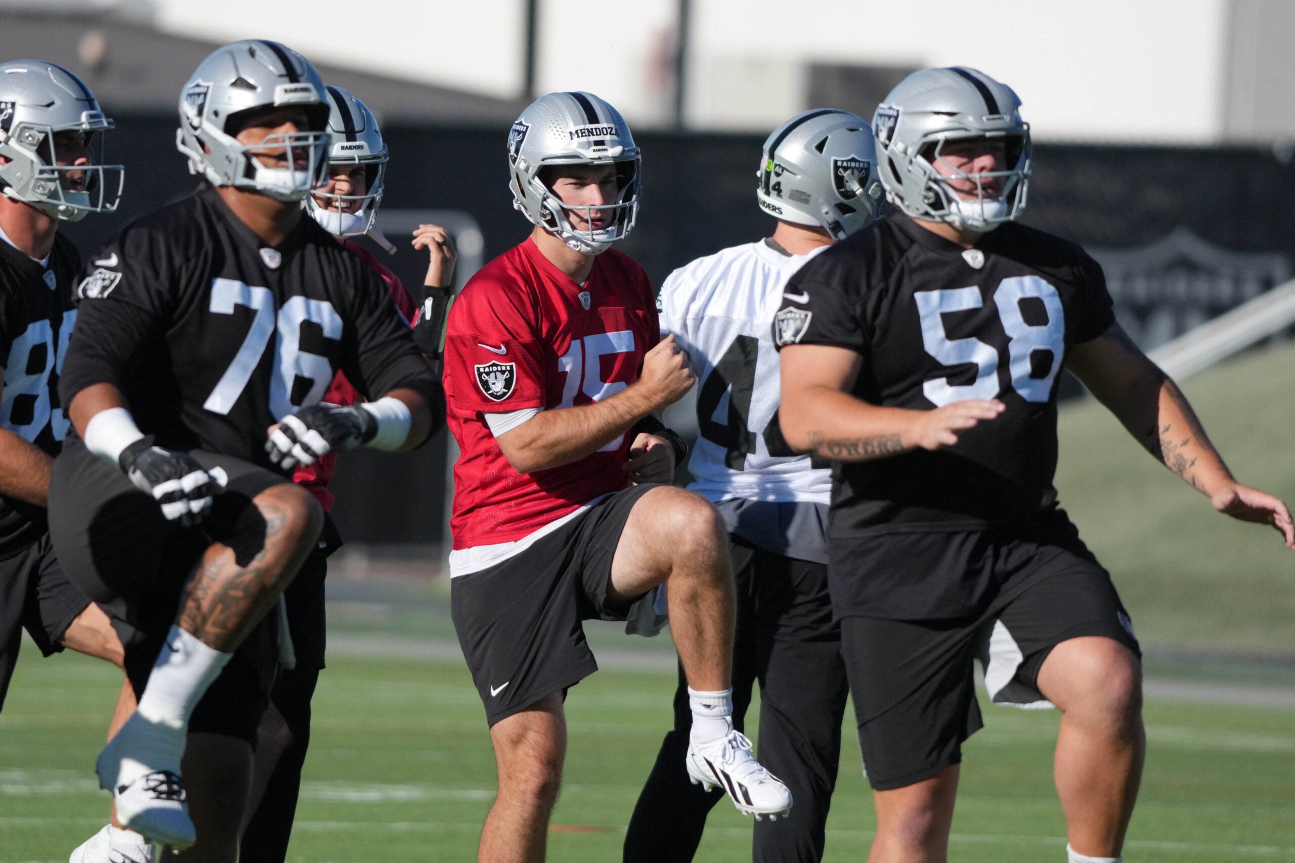 Las Vegas Raiders offensive lineman Caleb Rogers