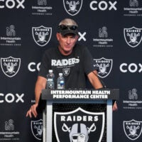 Las Vegas Raiders assistant head coach Mike McCoy quarterback Kirk Cousins position battle bad practice training camp