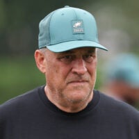 Jun 10, 2026; Philadelphia, PA, USA; Philadelphia Eagles defensive coordinator Vic Fangio during minicamp at Jefferson Health Training Complex.