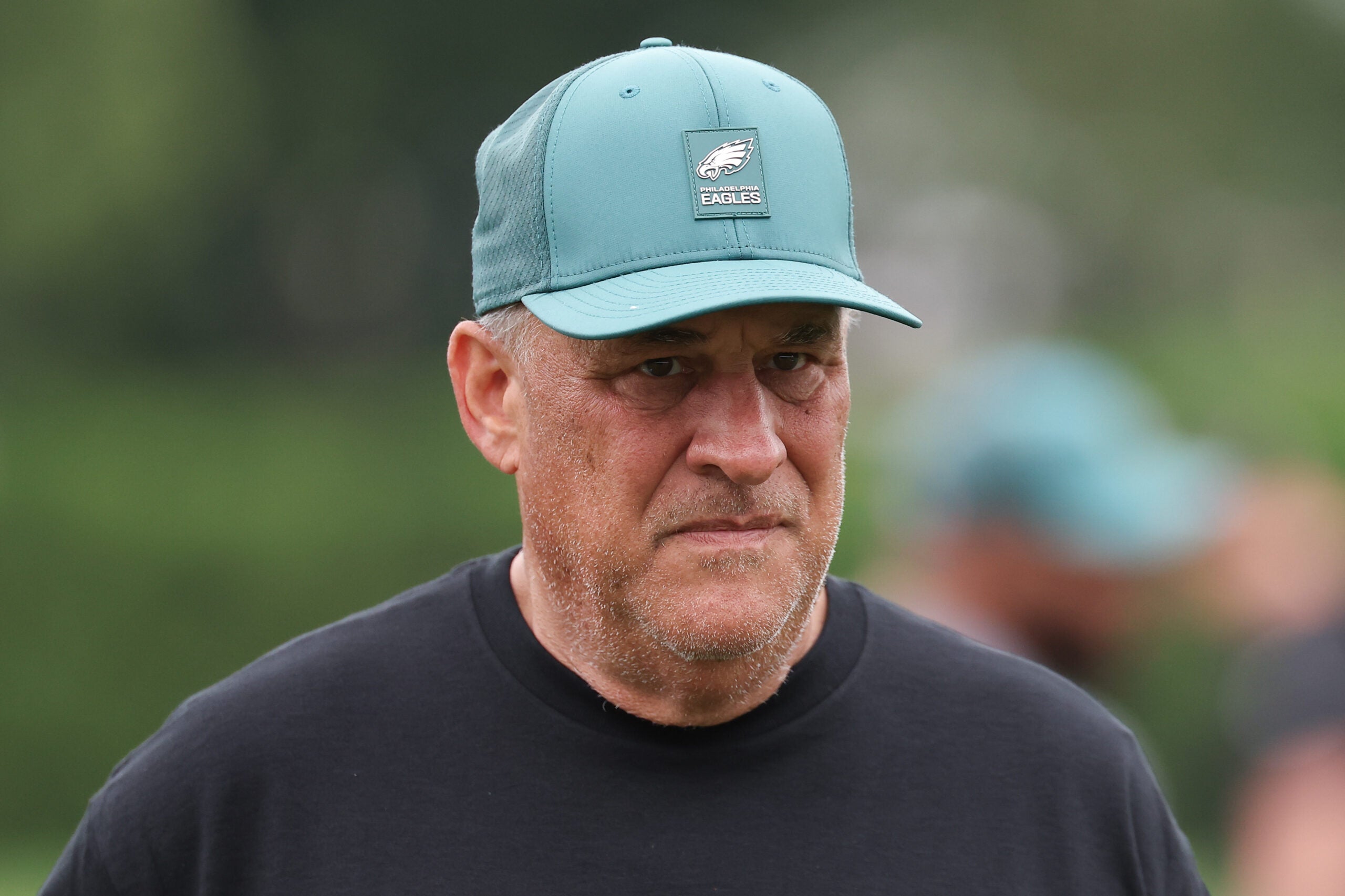 Jun 10, 2026; Philadelphia, PA, USA; Philadelphia Eagles defensive coordinator Vic Fangio during minicamp at Jefferson Health Training Complex.
