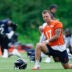 Jun 11, 2026; Lake Forest, IL, USA; Chicago Bears quarterback Tyson Bagent (17) stretches during Minicamp at Halas Hall.