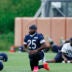 Jun 11, 2026; Lake Forest, IL, USA; Chicago Bears running back Kyle Monangai (25) stretches during Minicamp at Halas Hall.