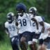 Jun 11, 2026; Lake Forest, IL, USA; Chicago Bears defensive back Skyler Thomas (38) runs on the field during Minicamp at Halas Hall.