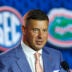 Jul 22, 2026; Tampa, FL, USA; Florida Gators head coach Jon Sumrall speaks to the press during SEC Football Kickoff Media Day at the Tampa Marriott.