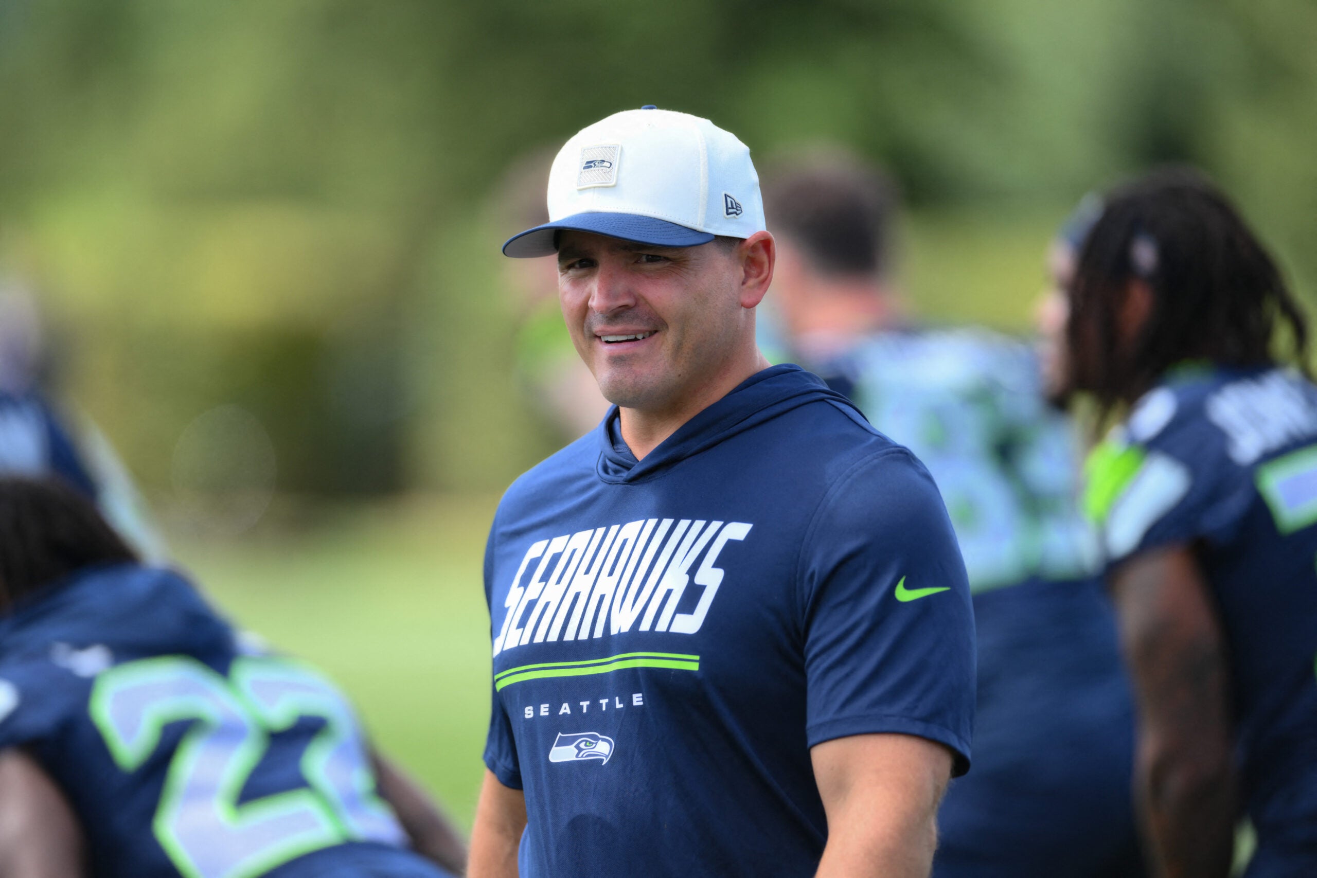Mike Macdonald is pushing the Seahawks in training camp.