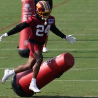 Veteran cornerback Ahkello Witherspoon retired during Commanders training camp.