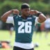 Jul 29, 2026; Philadelphia, PA, USA; Philadelphia Eagles running back Saquon Barkley (26) during training camp at Jefferson Health Training Complex.