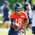 Jul 29, 2026; Lake Forest, IL, USA; Chicago Bears quarterback Caleb Williams (18) looks to pass the ball during Training Camp at Halas Hall.