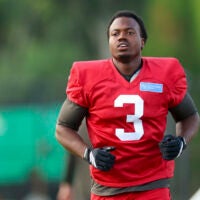 Buccaneers EDGE Rueben Bain Jr.'s stock is way up after Week 1 of training camp.