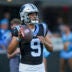 Jul 31, 2026; Charlotte, NC, USA; Carolina Panthers quarterback Bryce Young (9) throws during Fanfest at Bank of America Stadium.