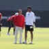 Aug 3, 2026; San Francisco, CA, USA; San Francisco 49ers head coach Kyle Shanahan during training camp at Levi's Stadium.