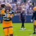 Green Bay Packers cornerback Keisean Nixon (25) runs through a drill during practice on Tuesday, Aug. 4, 2026, at Ray Nitschke Field in Ashwaubenon, Wisconsin.