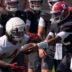Aug. 6, 2026; Tuscaloosa, AL, USA; Quarterback Keelon Russell hands off to Daniel Hill during the Alabama Crimson Tide's first open practice session.