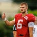Aug 08, 2026; Metairie, LA, USA; New Orleans Saints quarterback Tyler Shough (6) during training camp at Ochsner Sports Performance Center.