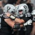 Las Vegas Raiders head coach Klint Kubiak offensive guard Jackson Powers-Johnson