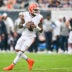 Aug 15, 2026; Chicago, Illinois, USA; Cleveland Browns quarterback Deshaun Watson (4) looks to pass the ball against the Chicago Bears during the first half at Soldier Field.