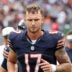 Aug 15, 2026; Chicago, Illinois, USA; Chicago Bears quarterback Tyson Bagent (17) during the first half at Soldier Field.