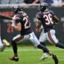 Aug 15, 2026; Chicago, Illinois, USA; Chicago Bears running back Salvon Ahmed (36) runs the ball in for a touchdown against the Cleveland Browns during the second half at Soldier Field.