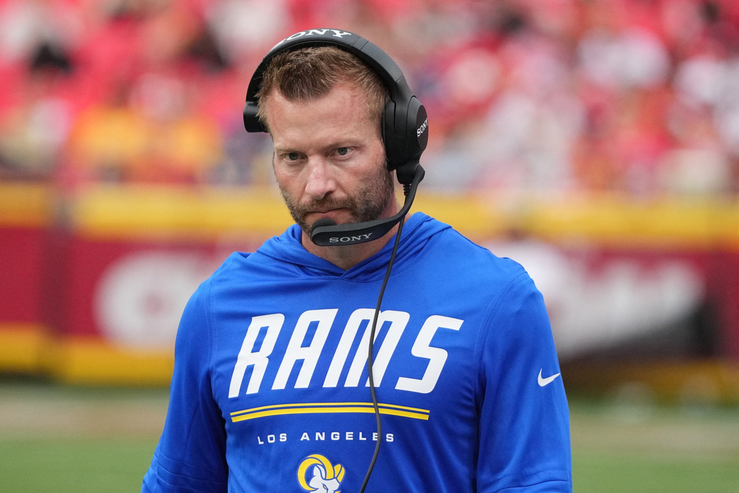 Los Angeles Rams head coach Sean McVay Aaron Donald
