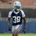 Jul 29, 2026; Oxnard, CA, USA; Dallas Cowboys safety Alijah Clark (38) at training camp at River Ridge Playing Fields.