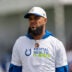 Indianapolis Colts wide receiver Keenan Allen watches Wednesday, Aug. 19, 2026, during a joint practice with the Atlanta Falcons at Grand Park in Westfield.