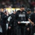 Las Vegas Raiders head coach Klint Kubiak rookie defensive end Keyron Crawford