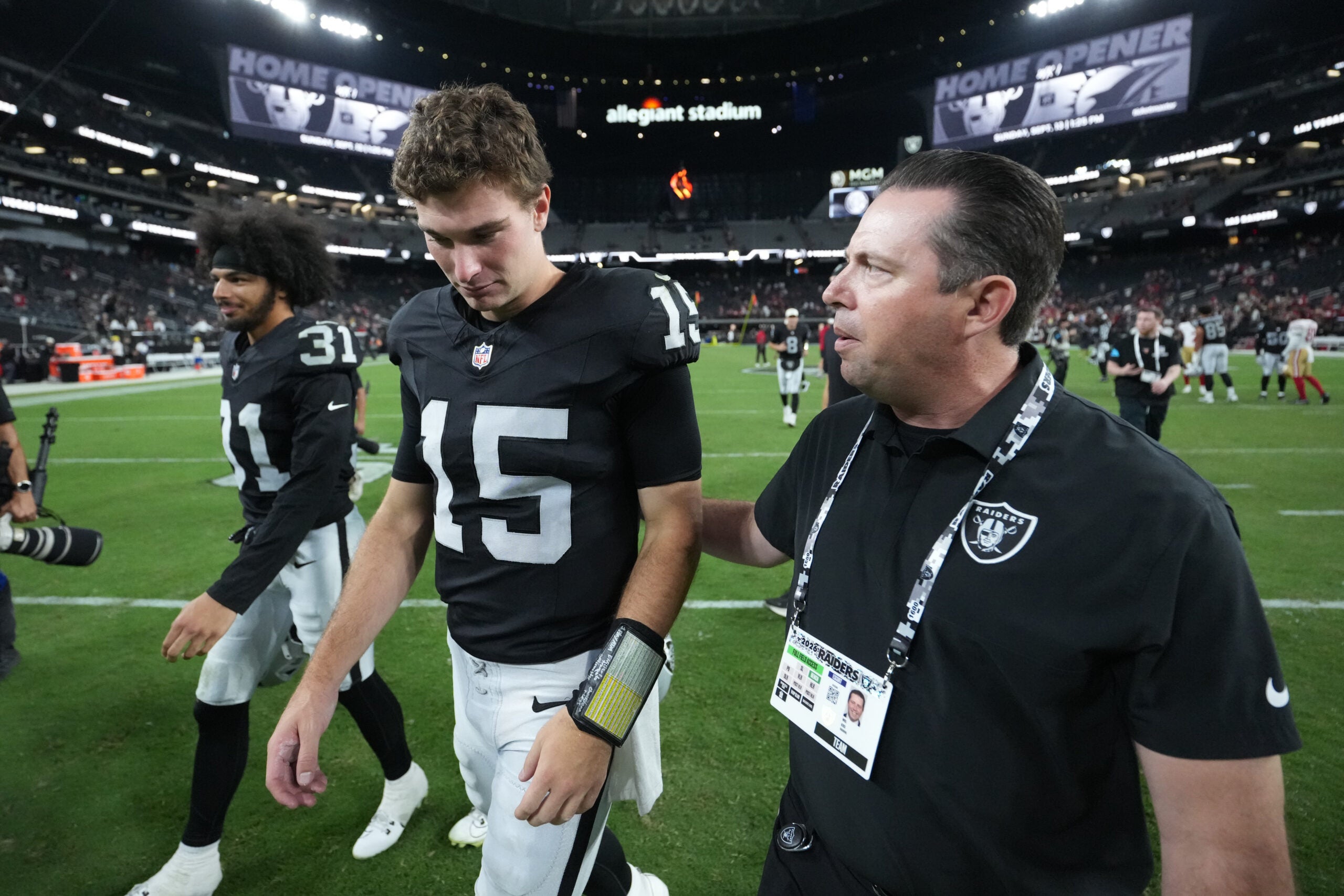 Las Vegas Raiders rookie quarterback Fernando Mendoza