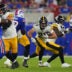 Aug 27, 2026; Orchard Park, New York, USA; Pittsburgh Steelers running back Eli Heidenreich (29) runs the ball against the Buffalo Bills at New Highmark Stadium.