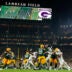 Aug 28, 2026; Green Bay, Wisconsin, USA; Green Bay Packers quarterback Kyle McCord (18) throws a pass during the second quarter against the Arizona Cardinals at Lambeau Field.