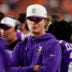 Aug 28, 2026; Denver, Colorado, USA; Minnesota Vikings quarterback J.J. McCarthy (9) looks on in the second quarter against the Denver Broncos at Empower Field at Mile High.