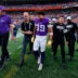 Aug 28, 2026; Denver, Colorado, USA; Minnesota Vikings safety Jacob Thomas (39) is helped after a play in the first quarter against the Denver Broncos at Empower Field at Mile High.
