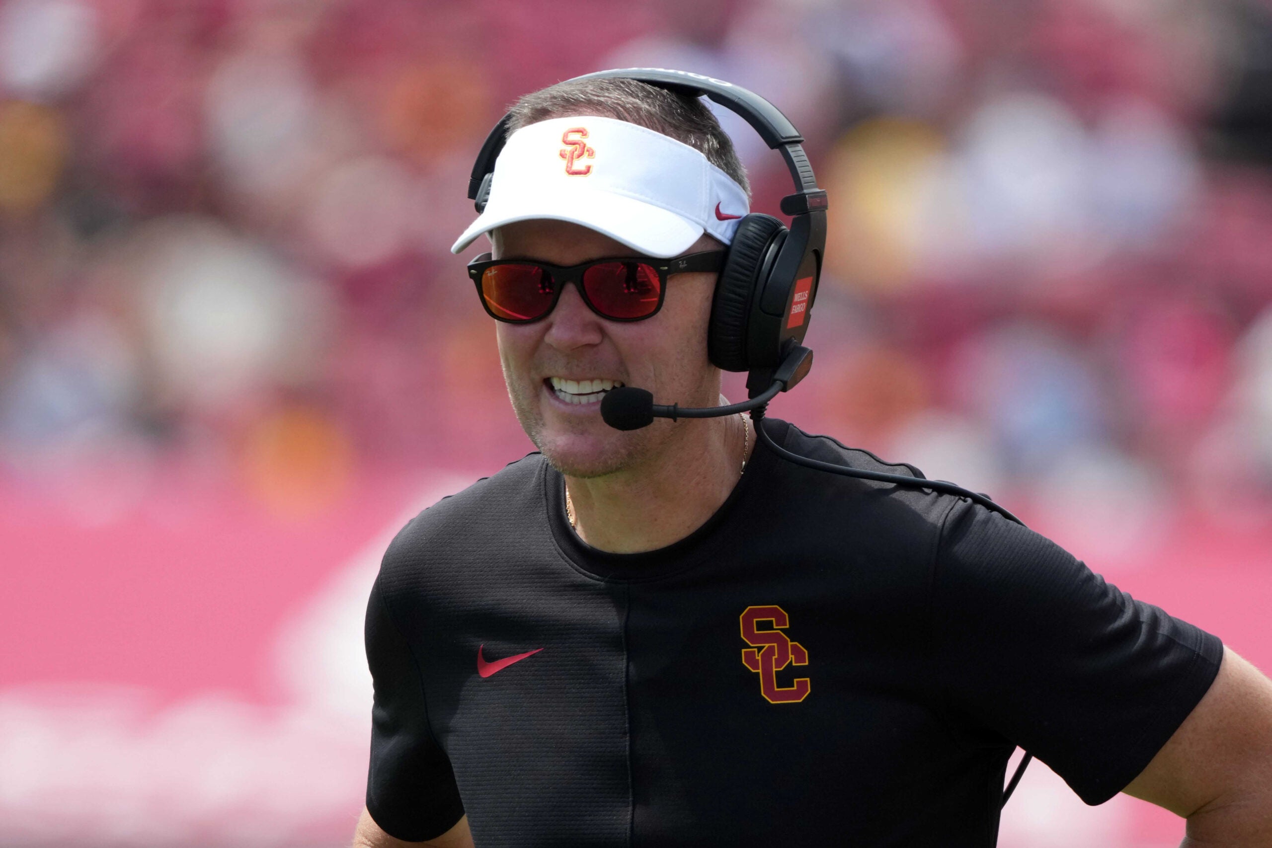 USC head coach Lincoln Riley true freshman wide receiver Trent Mosley