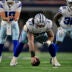 Aug 28, 2026; Arlington, Texas, USA; Dallas Cowboys center Trevor Keegan (77) gets into position during the game between the Cowboys and the Saints at AT&T Stadium.