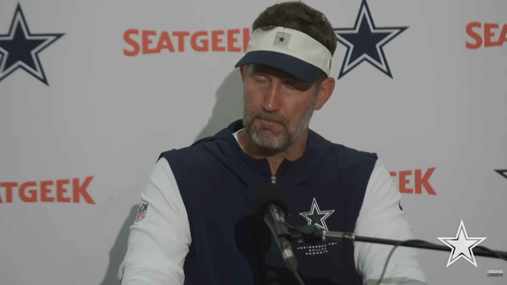 Dallas Cowboys HC talks to reporters after preseason win over the Seattle Seahawks.