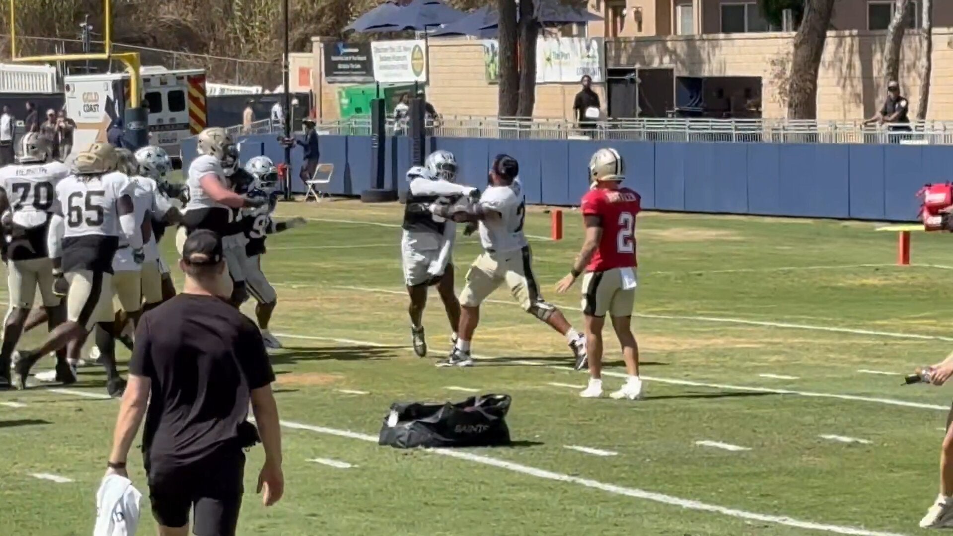 Dallas Cowboys and New Orleans Saints got into multiple fights on Tuesday's joint practice ahead of Week 2 of the NFL preseason.