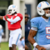 Cam Ward Elic Ayomanor Tennessee Titans Robert Saleh Training Camp