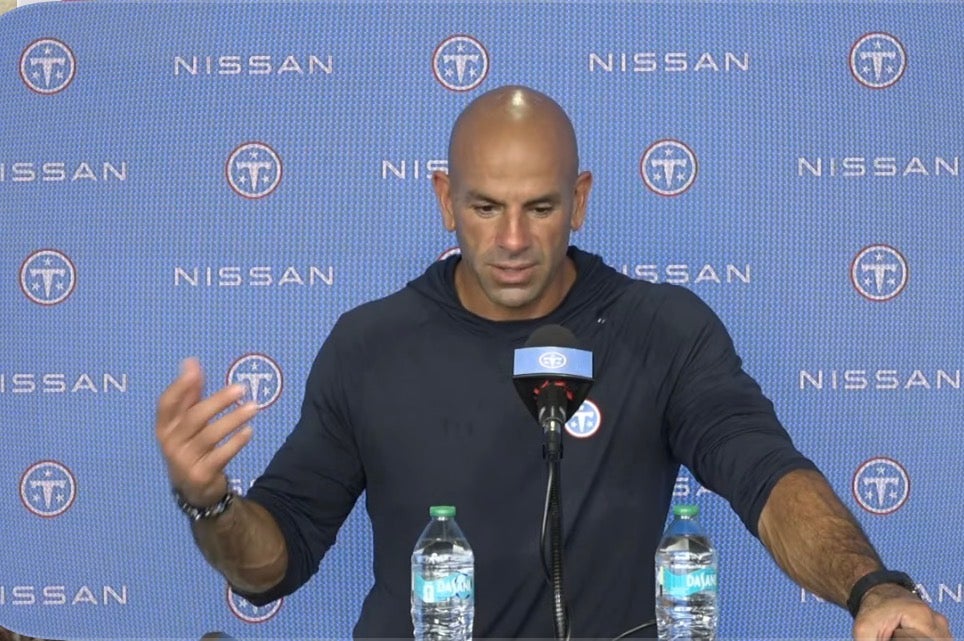 Tennessee Titans injury update Robert Saleh Elic Ayomanor John Franklin-Myers Dan Moore Jr.