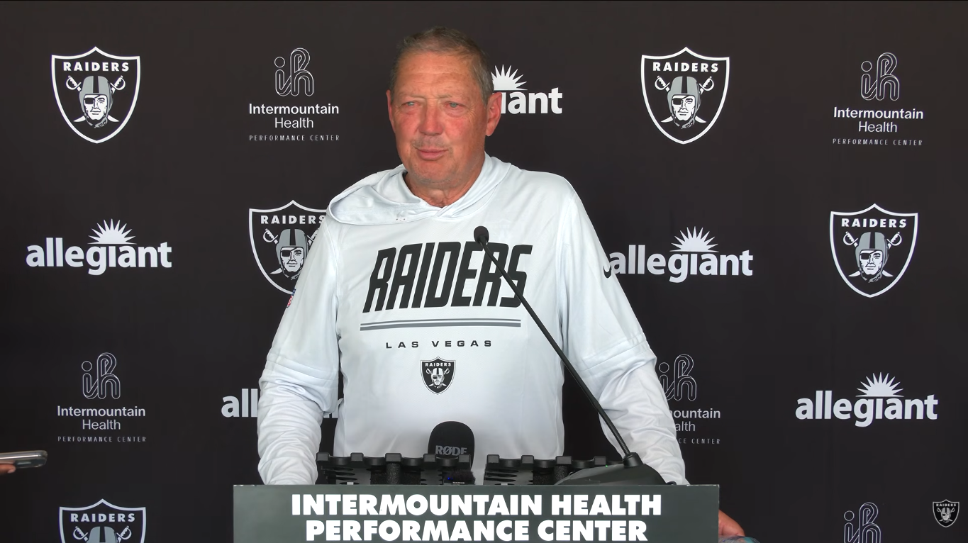 Las Vegas Raiders offensive line coach Rick Dennison DJ Glaze