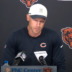 Chicago Bears head coach Ben Johnson speaks with reporters ahead of practice.