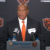 Chicago Bears team president Kevin Warren speaks with reporters ahead of Thursday's practice.