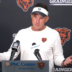 Chicago Bears defensive coordinator Dennis Allen speaks with reporters ahead of Wednesday's practice.