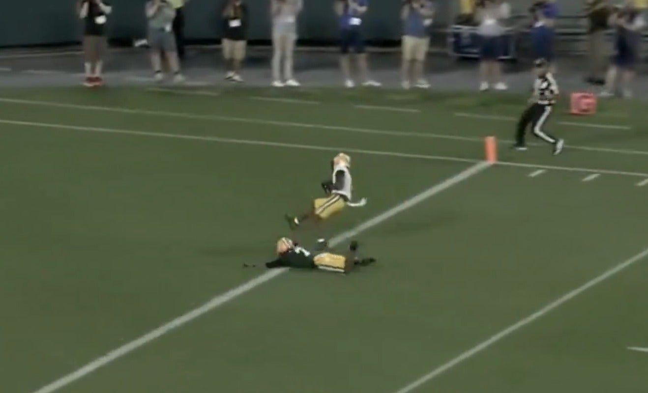 Matthew Golden caught a 55-yard touchdown on Family Night.
