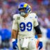 Nov 26, 2023; Glendale, Arizona, USA; Los Angeles Rams defensive tackle Aaron Donald (99) against the Arizona Cardinals at State Farm Stadium.
