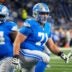 Detroit Lions guard Kevin Zeitler (71) warm up before the Tampa Bay Buccaneers game at Ford Field in Detroit on Sunday, September 15, 2024.