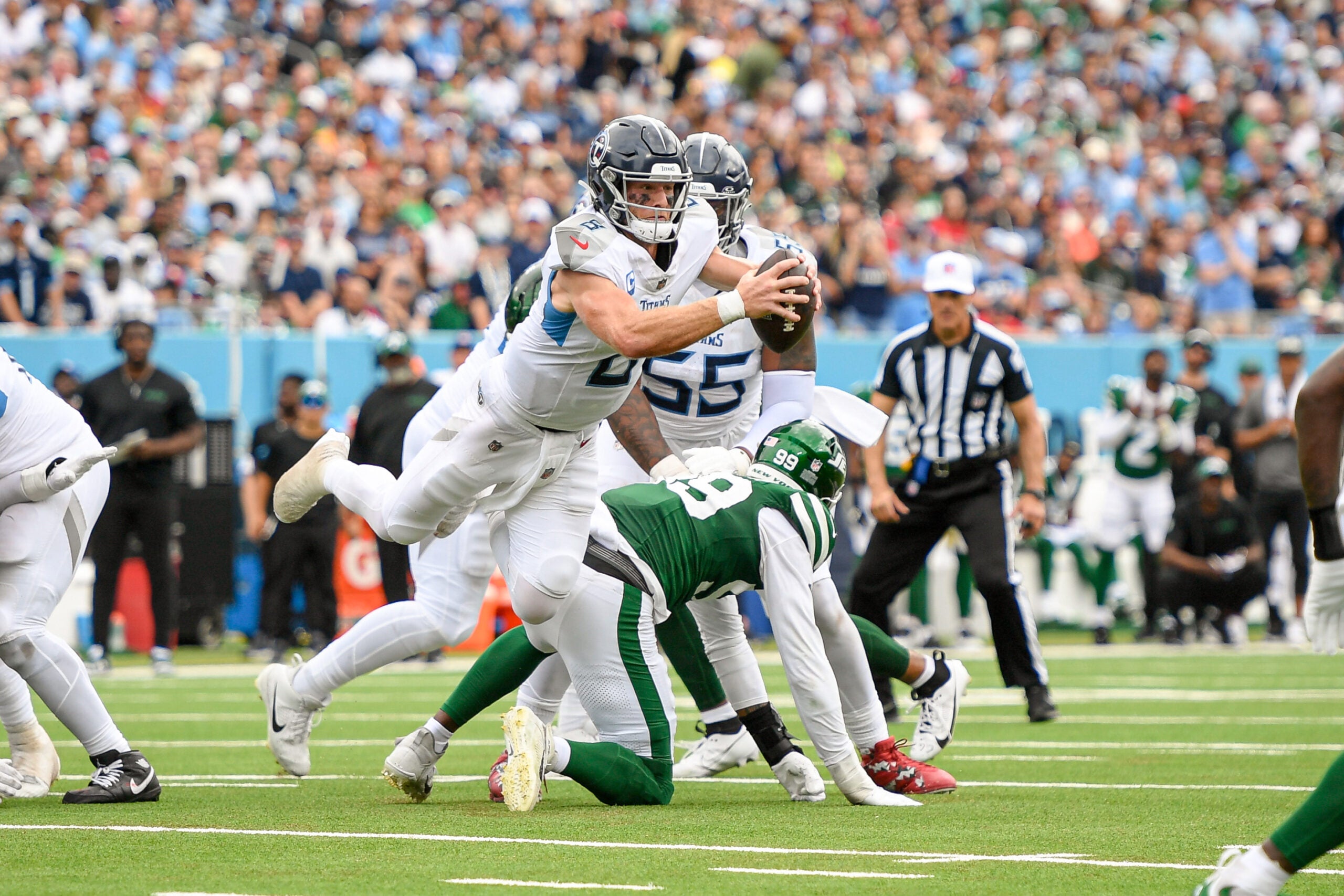 Former Tennessee Titans QB Will Levis had a practice squad tryout with the New York Jets.