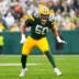 Oct 13, 2024; Green Bay, Wisconsin, USA; Green Bay Packers offensive linenam Zach Bako-Bewele (50) during the game against the Arizona Cardinals at Lambeau Field.
