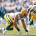 Oct 27, 2024; Jacksonville, Florida, USA; Green Bay Packers defensive lineman Lukas Van Ness (90) waits for the snap against the Jacksonville Jaguars during the second quarter at EverBank Stadium.