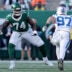 New York Jets left tackle Olu Fashanu currently leads the NFL in sacks allowed.